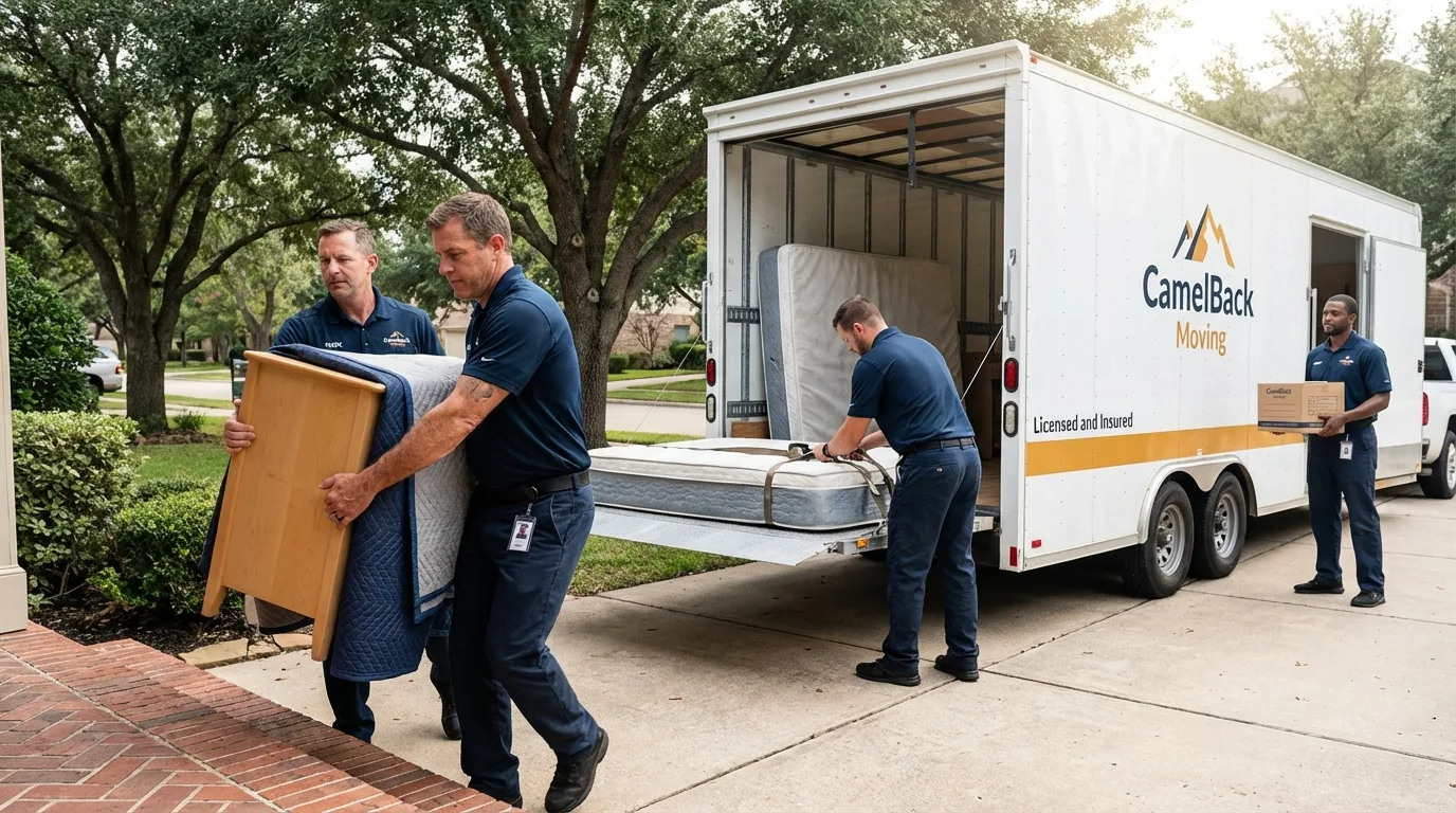 Crew loading residential truck for cross-state move from Paducah, KY