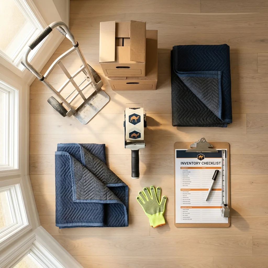 Professional moving supplies and packing materials layout for Paducah residential relocations