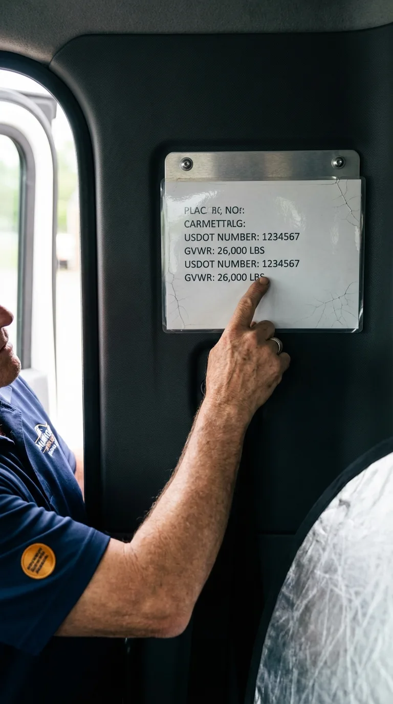 USDOT licensing placard verification in Paducah